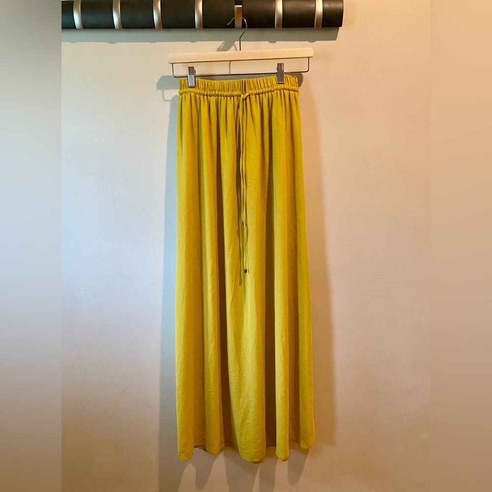 Zara Yellow Gathered Skirt